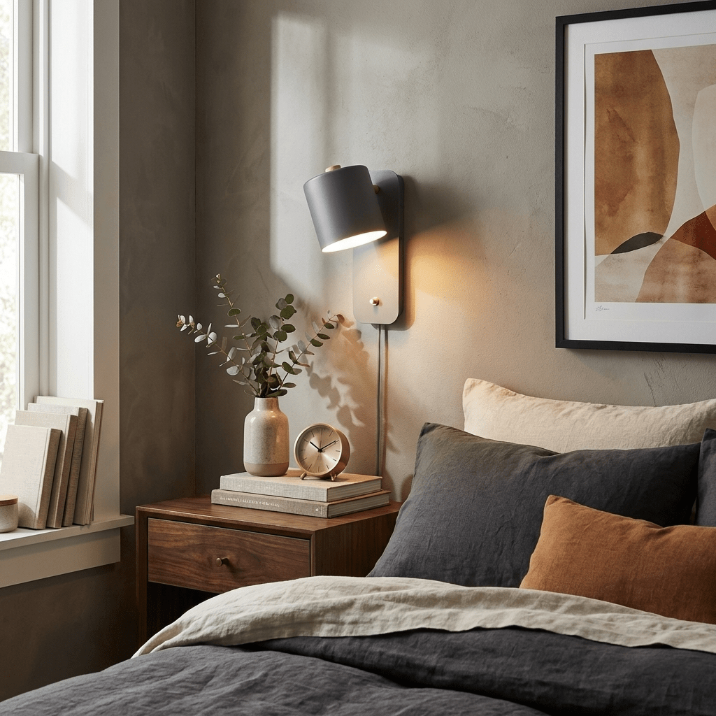 Rotating Cylinder Plug-In Wall Lamp