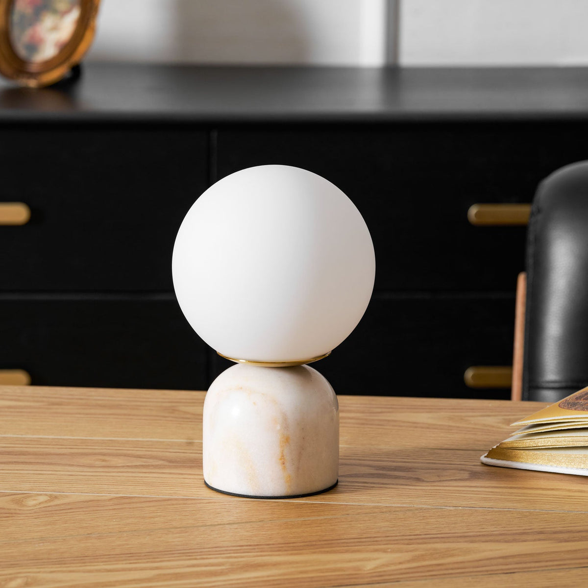 Marble Pillar Table Lamp