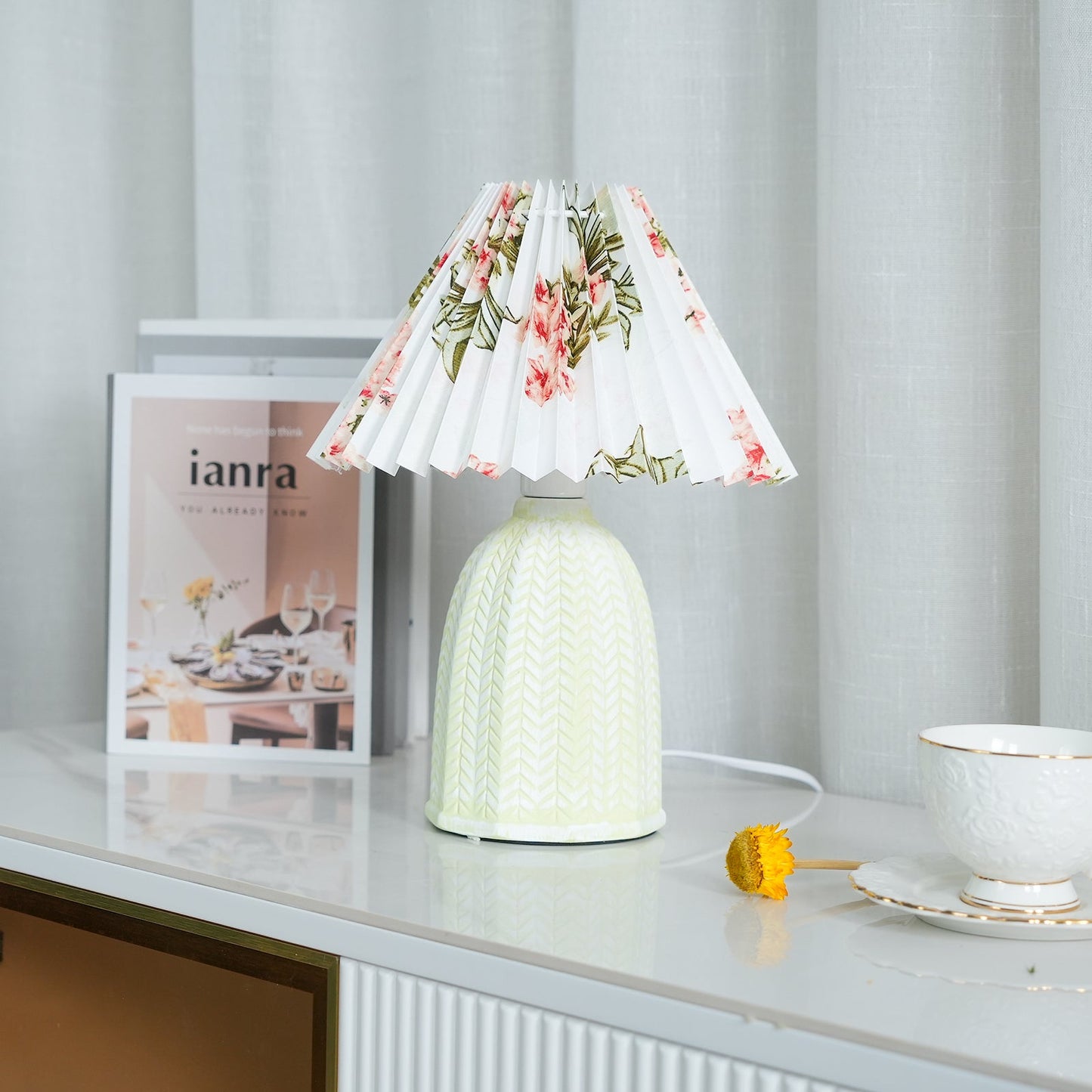 Pleated Shade Table Lamp