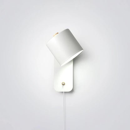 Rotating Cylinder Plug-In Wall Lamp