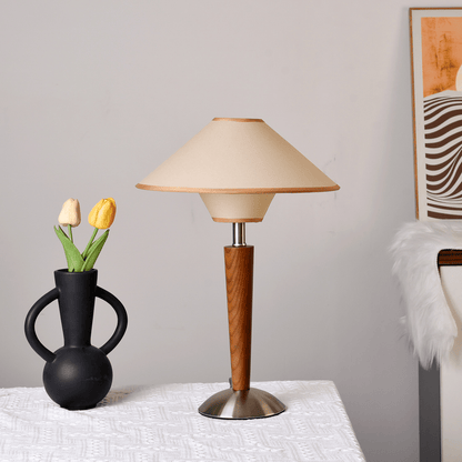 Carved Wood Table Lamp