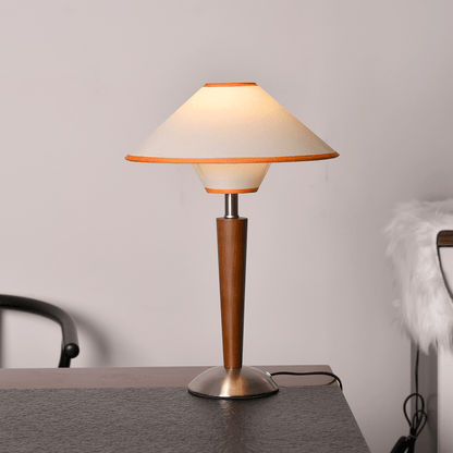 Carved Wood Table Lamp