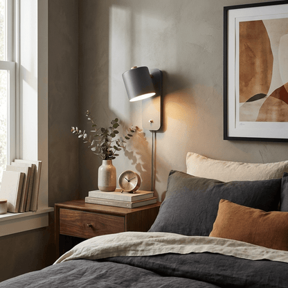 Rotating Cylinder Plug-In Wall Lamp