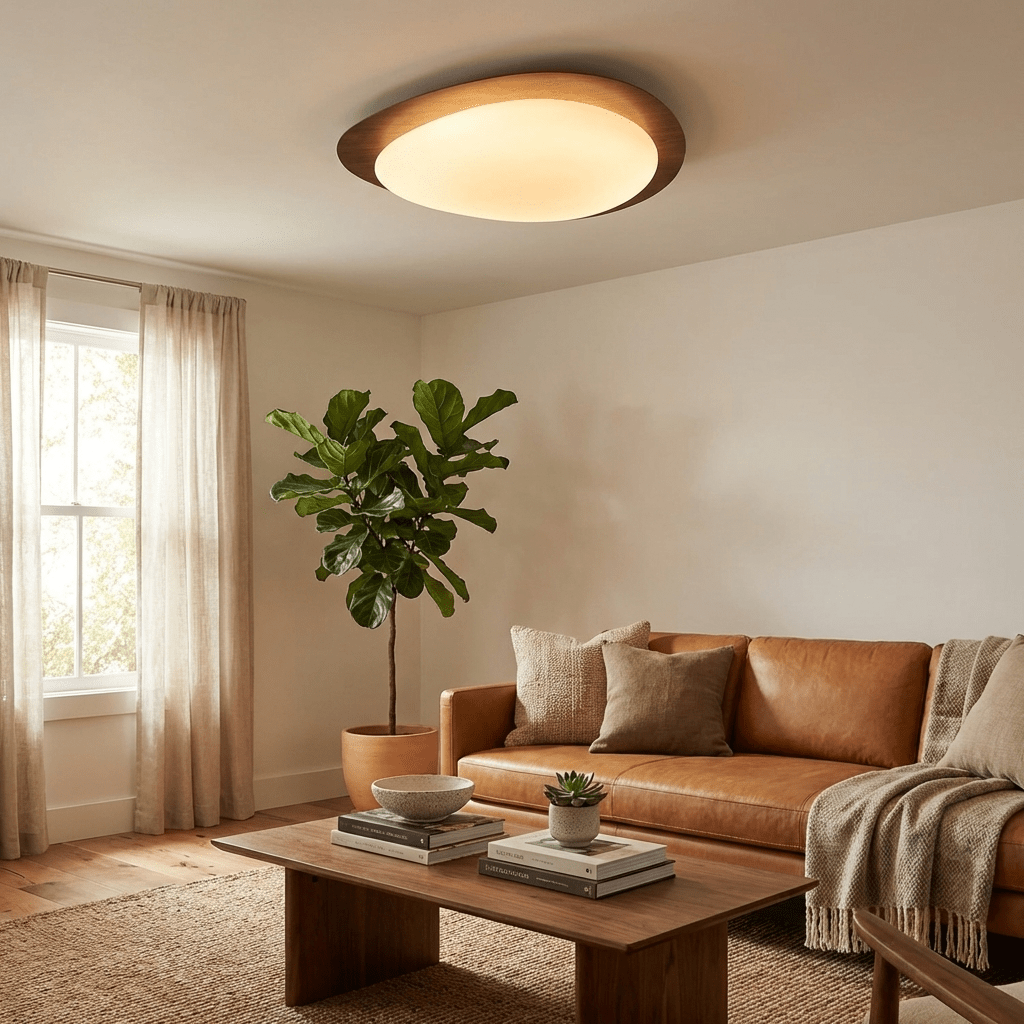 Pebble Flush Ceiling Light