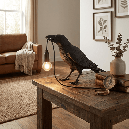 Obsidian Resin Table Lamp