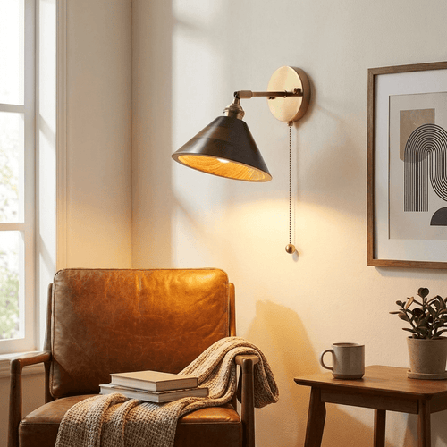 Rustic Wood Wall Sconce