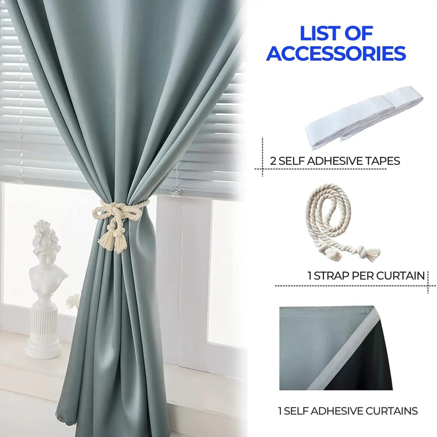 Calmblock Self Adhesive Portable Blackout Curtains