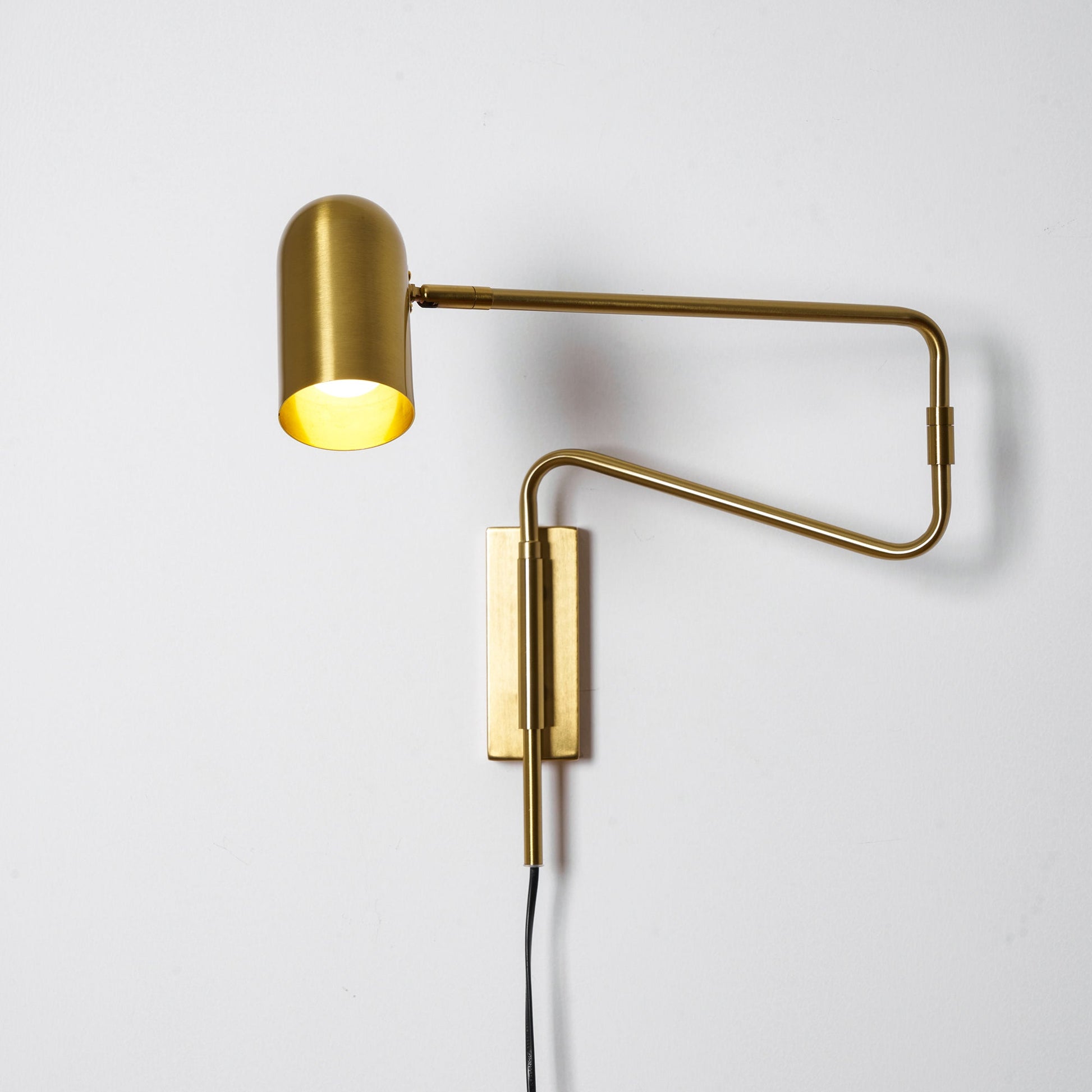 Adjustable Arm Plug in Wall Sconce