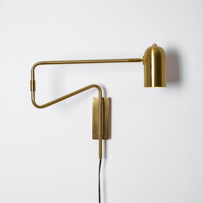 Adjustable Arm Plug in Wall Sconce