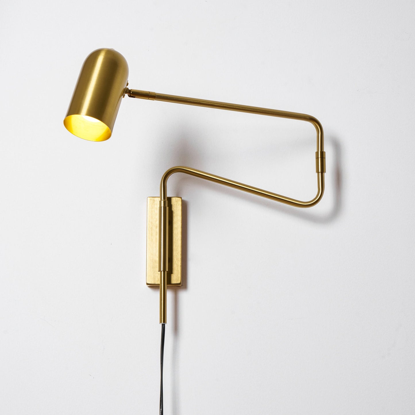 Adjustable Arm Plug in Wall Sconce
