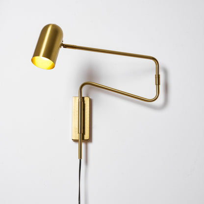 Adjustable Arm Plug in Wall Sconce