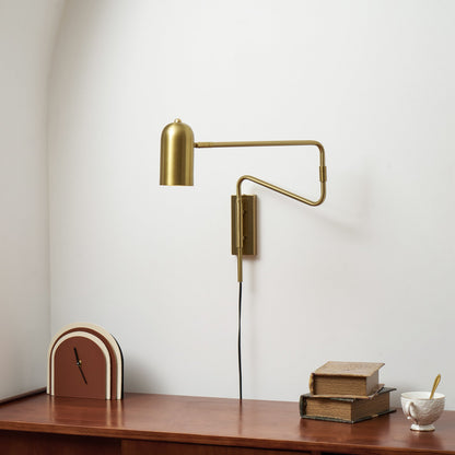 Adjustable Arm Plug in Wall Sconce