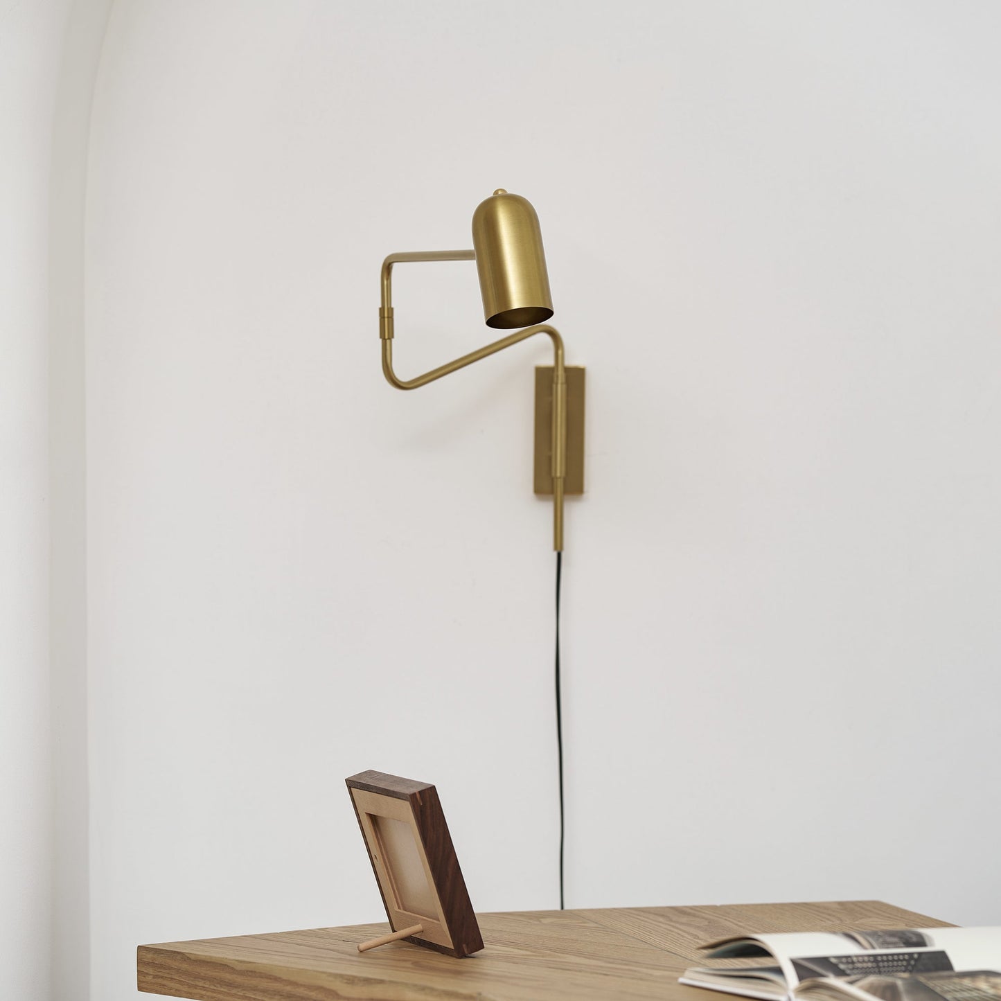Adjustable Arm Plug in Wall Sconce