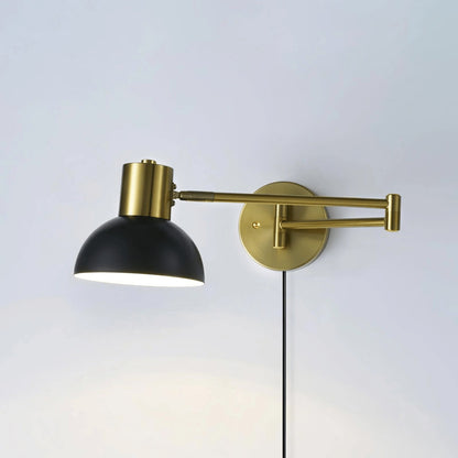 Adjustable Arm Plug in Wall Sconce