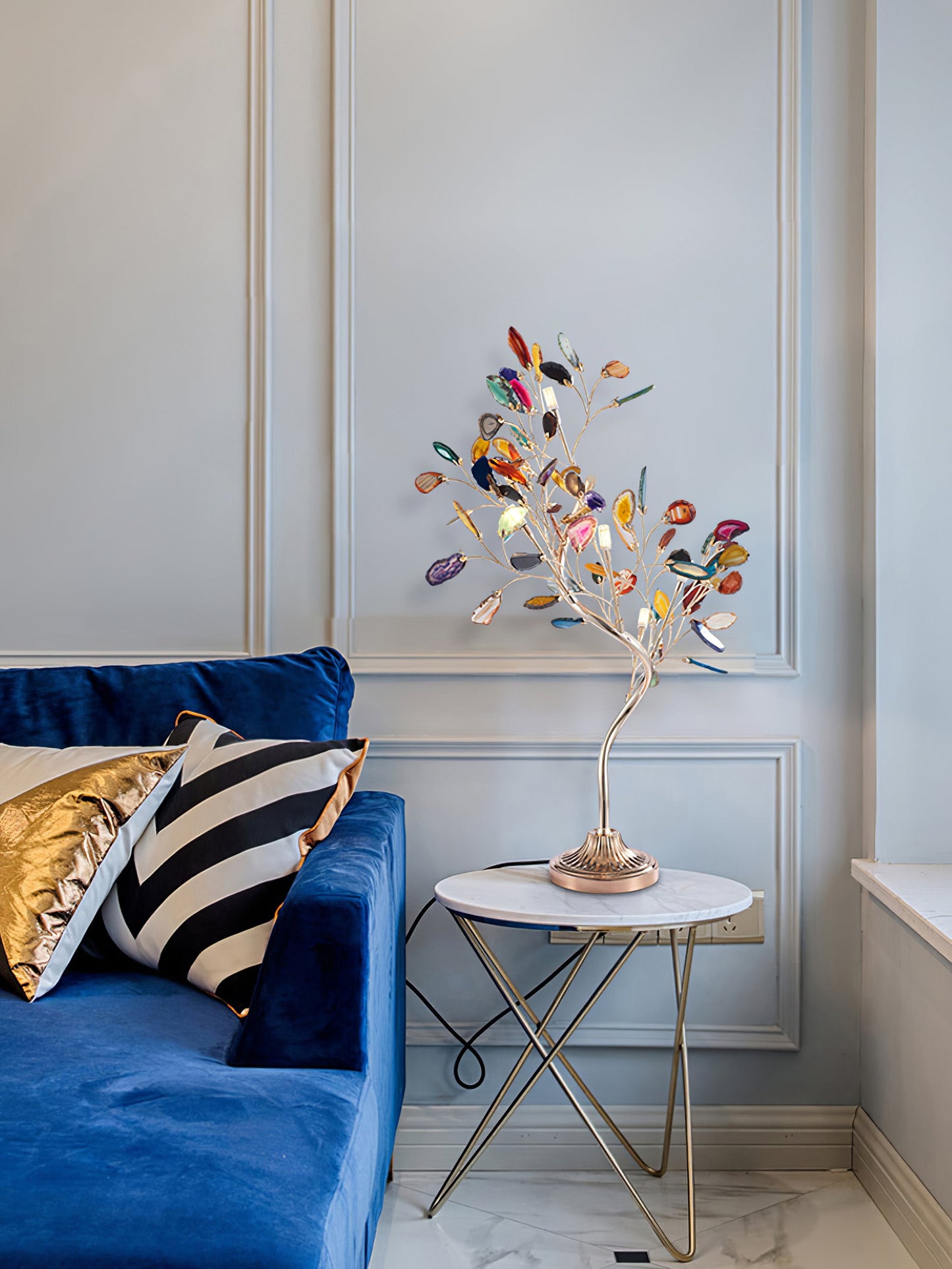 Natural Agate Table Lamp
