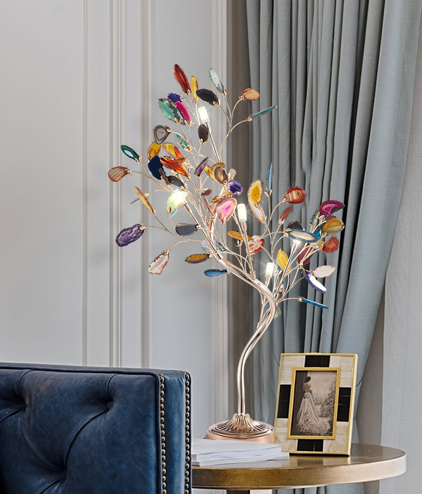 Natural Agate Table Lamp