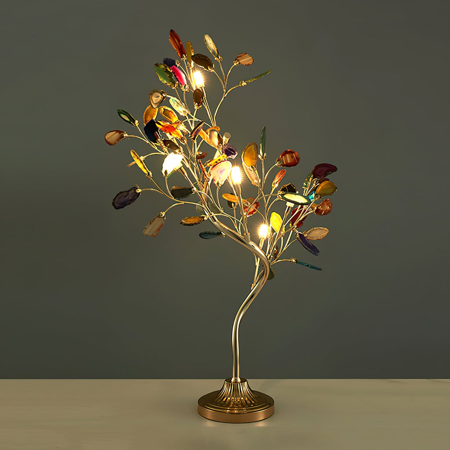Natural Agate Table Lamp