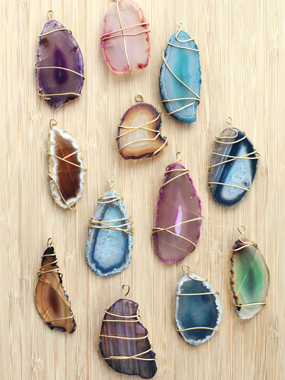 Natural Agate Table Lamp