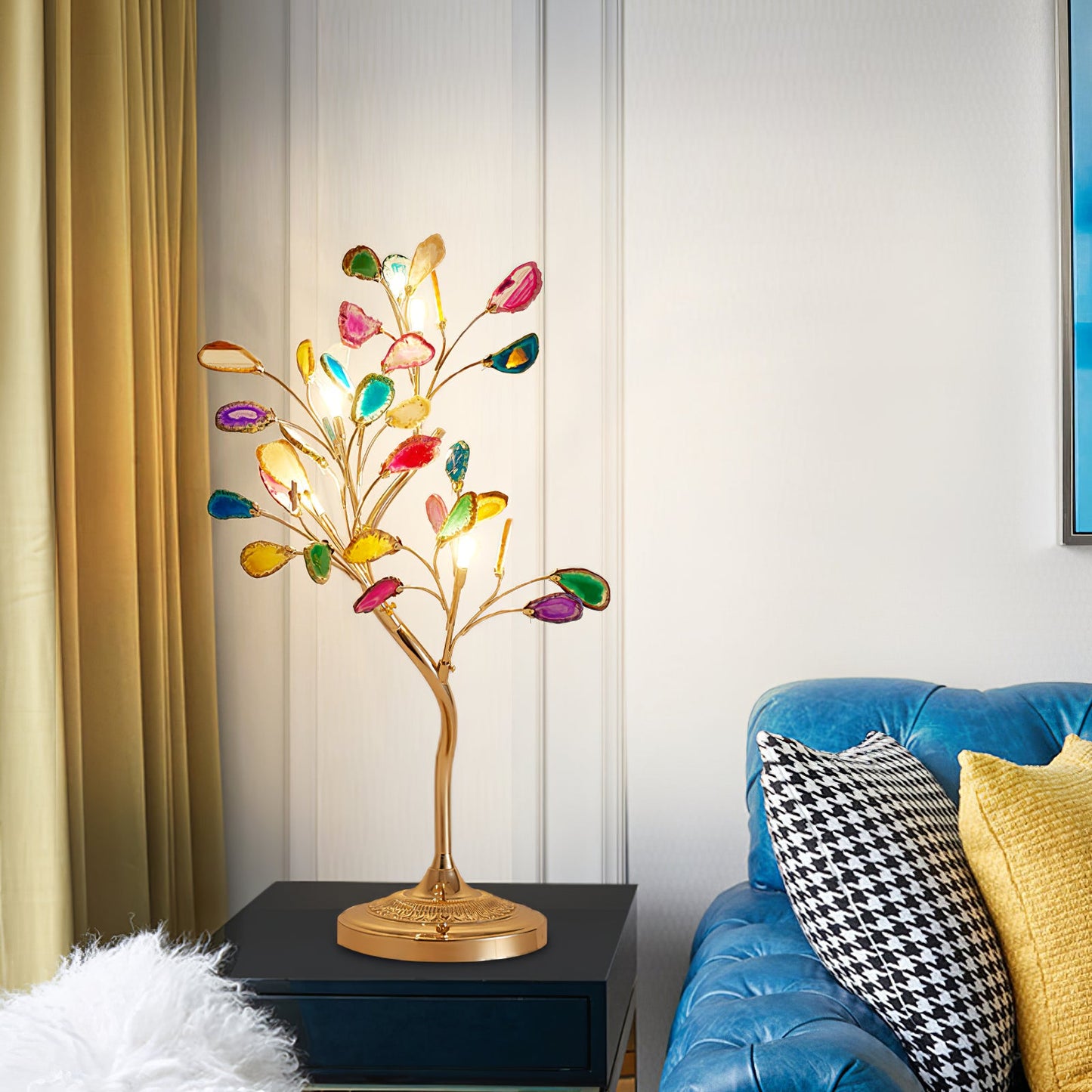Natural Agate Table Lamp