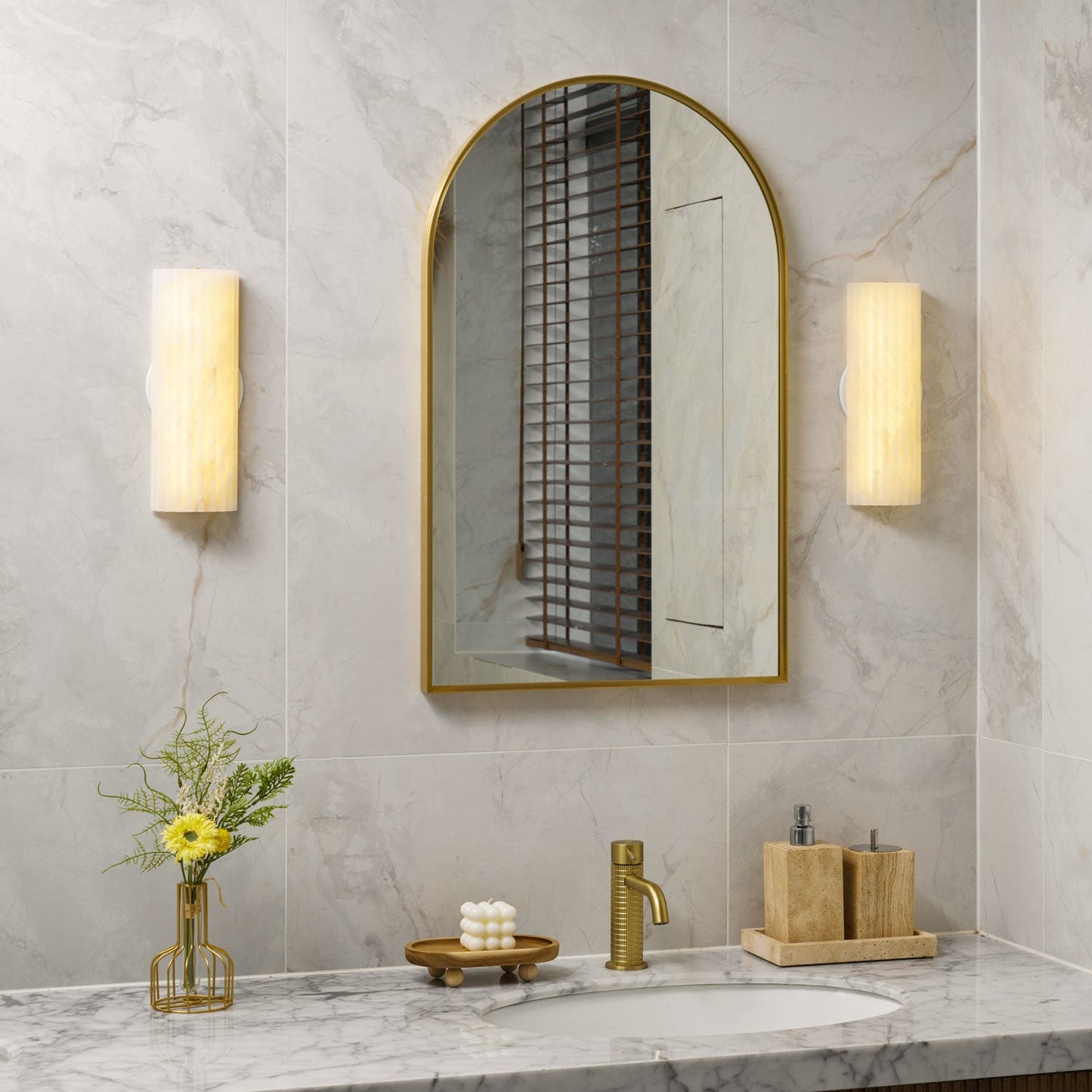 Alabaster Veil Wall Sconce