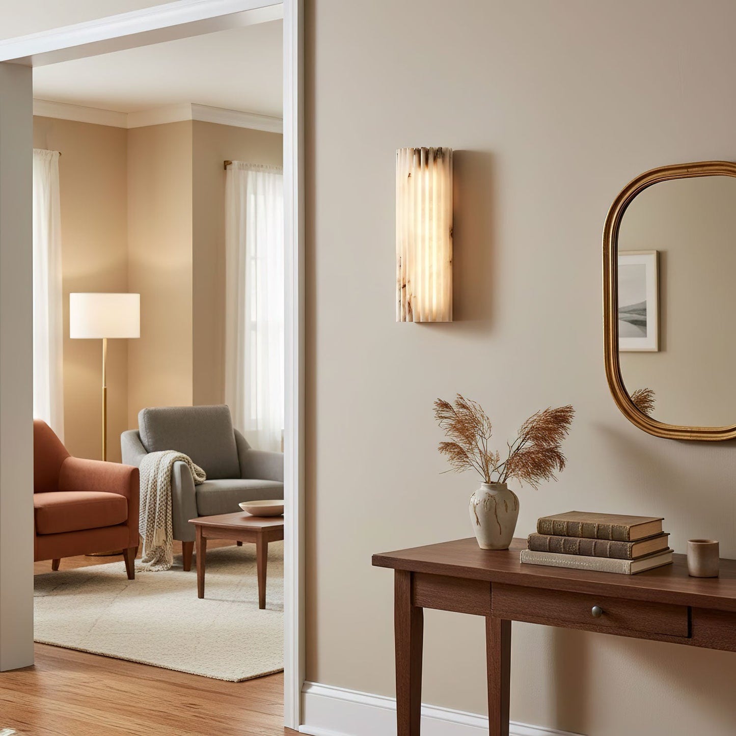 Alabaster Veil Wall Sconce