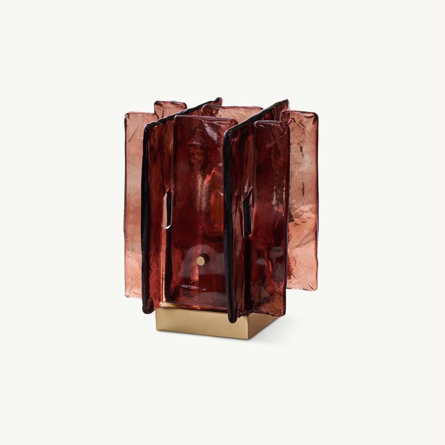 Amber Glass Table Lamp