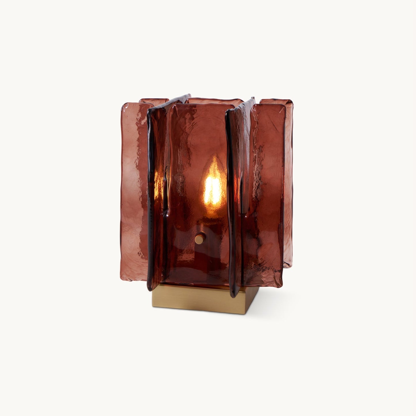 Amber Glass Table Lamp