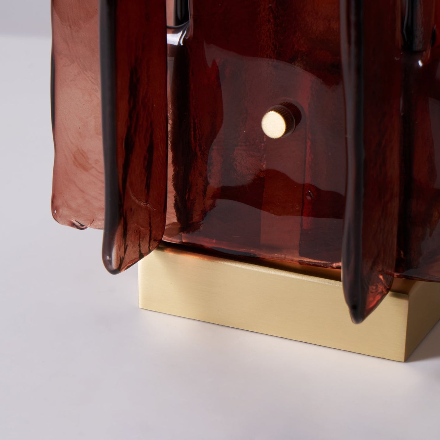 Amber Glass Table Lamp
