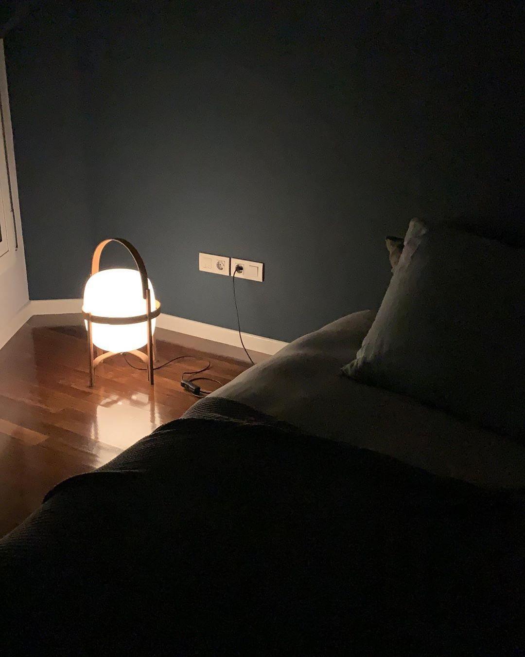 Glass Lantern Table Lamp