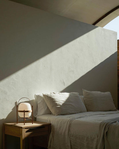 Glass Lantern Table Lamp