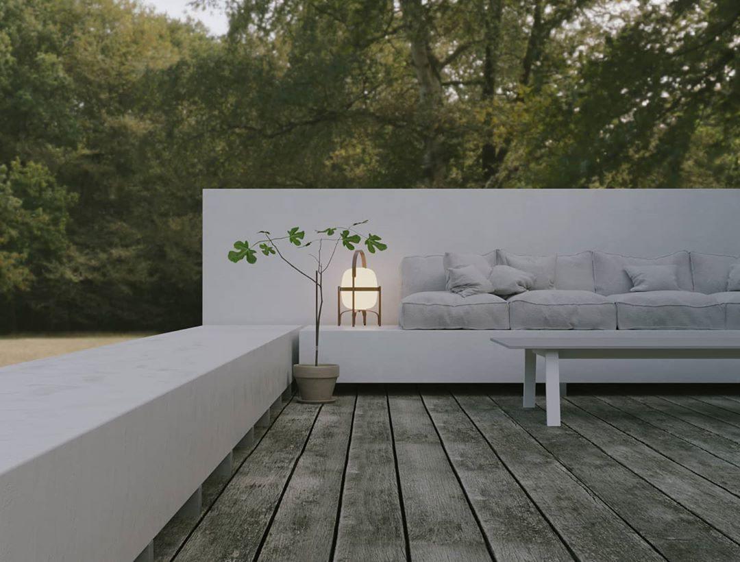 Glass Lantern Table Lamp