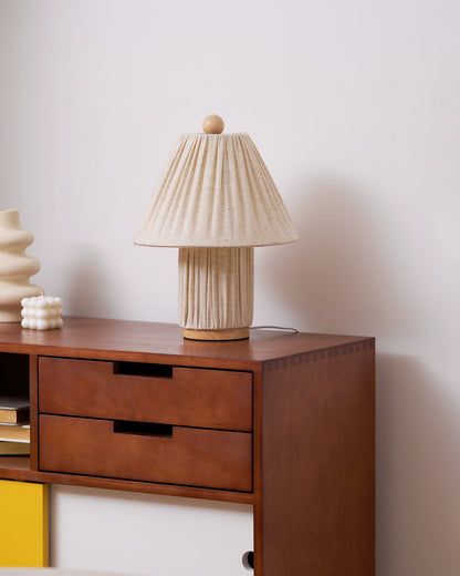 Pleated Fabric Table Lamp