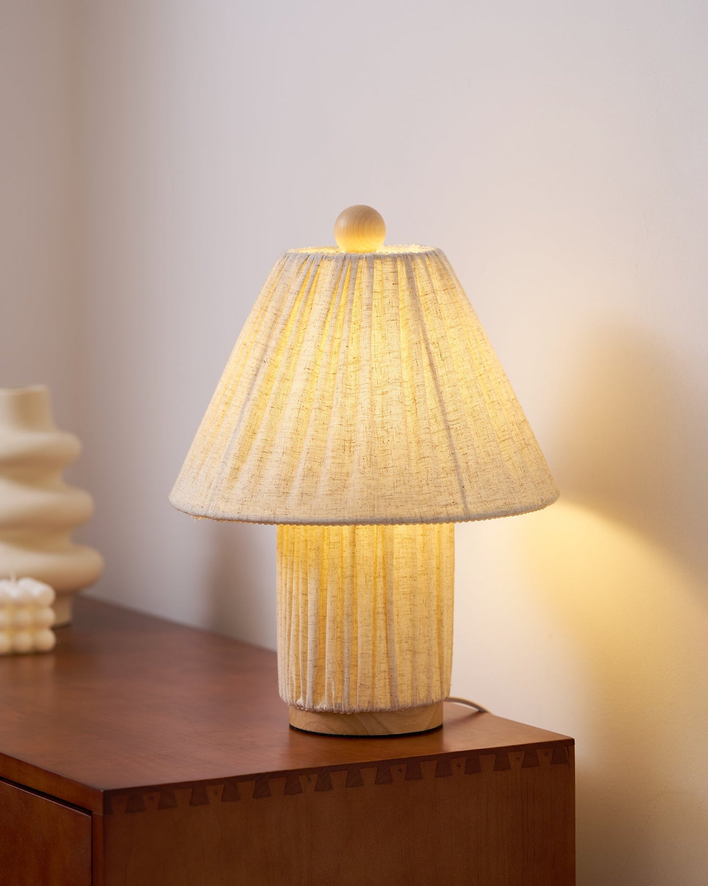 Pleated Fabric Table Lamp