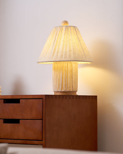 Pleated Fabric Table Lamp