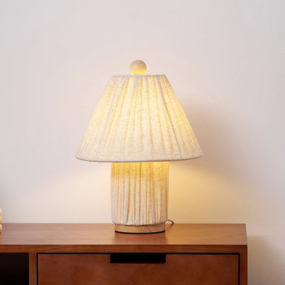 Pleated Fabric Table Lamp