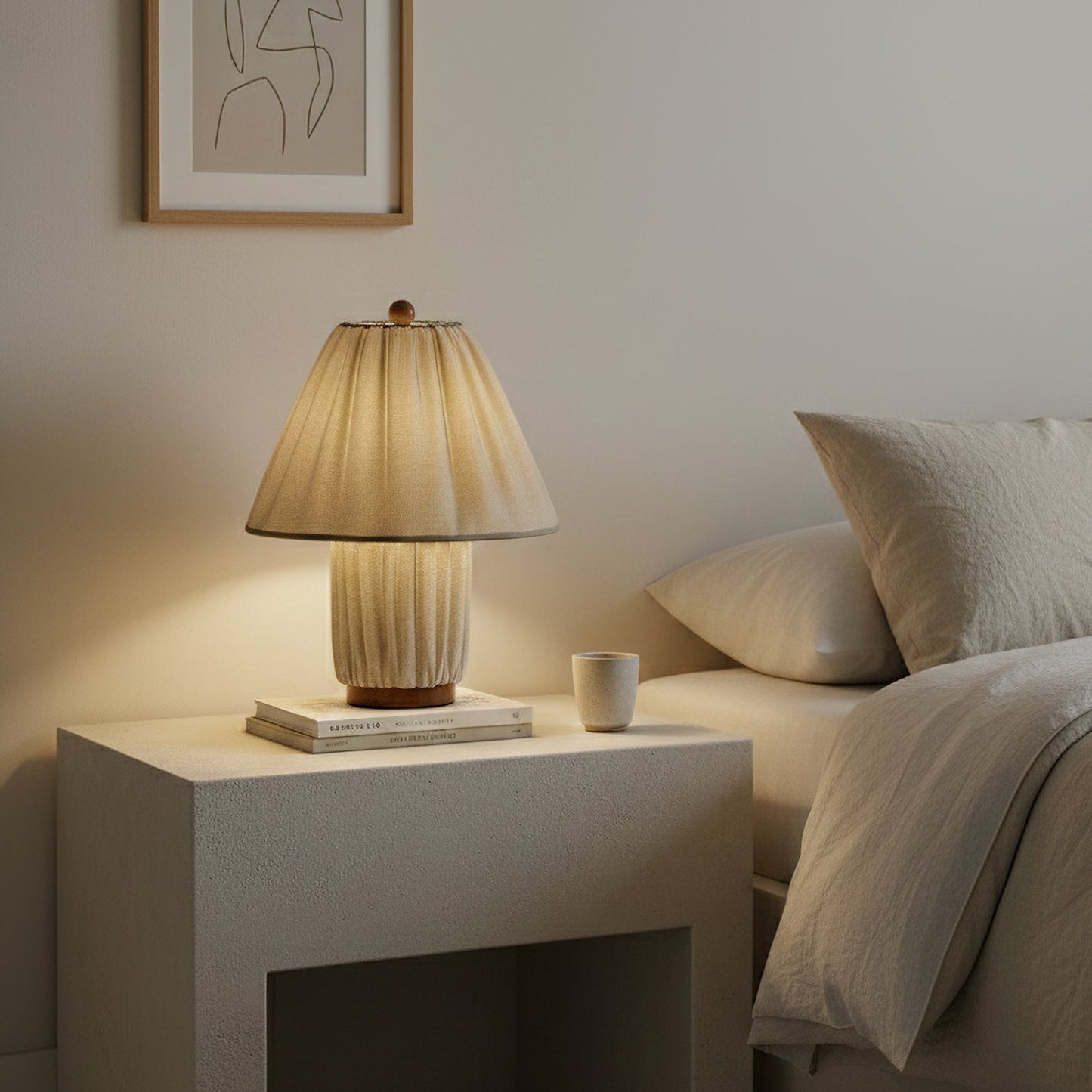 Pleated Fabric Table Lamp