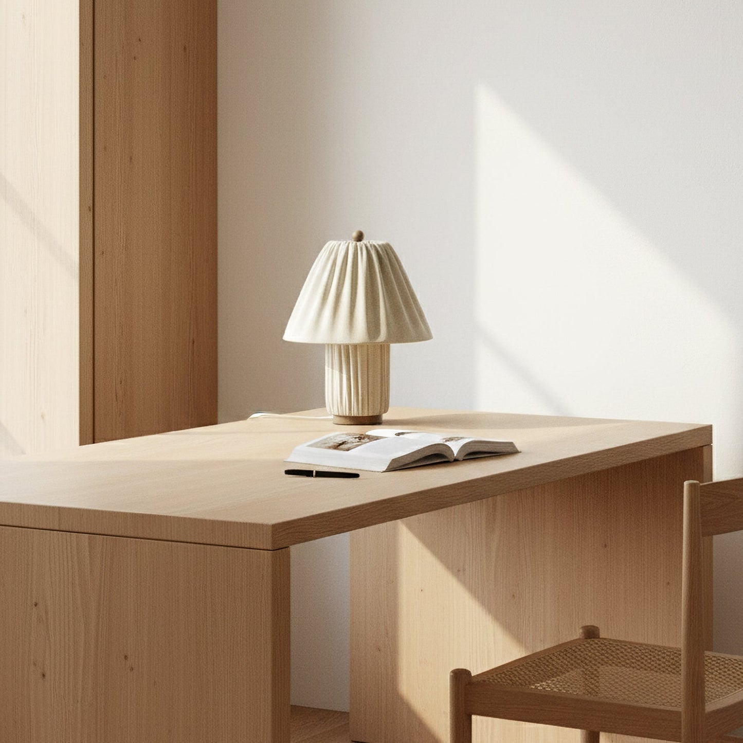 Pleated Fabric Table Lamp