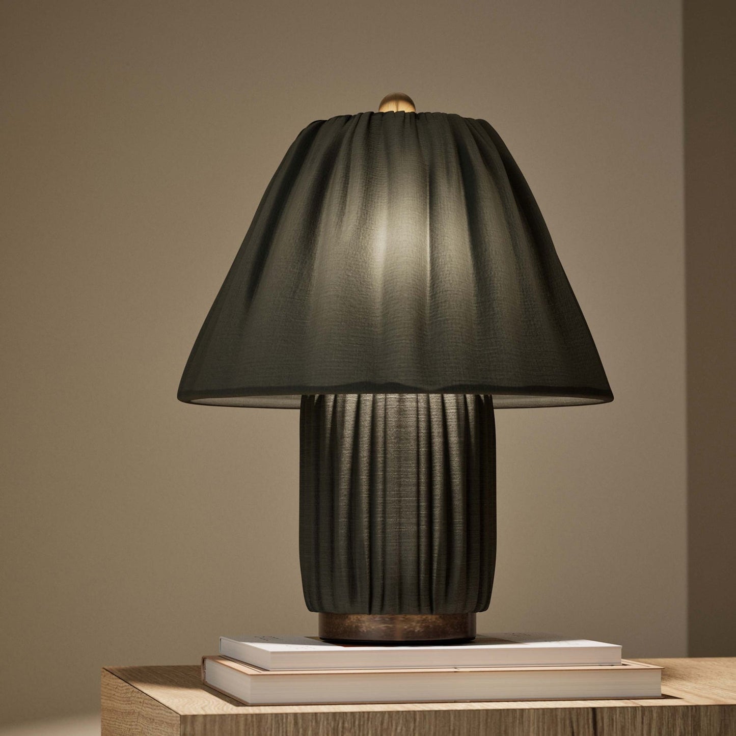 Pleated Fabric Table Lamp