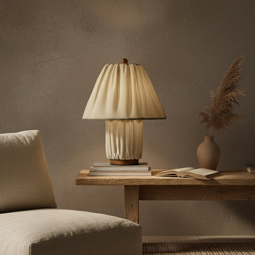 Pleated Fabric Table Lamp