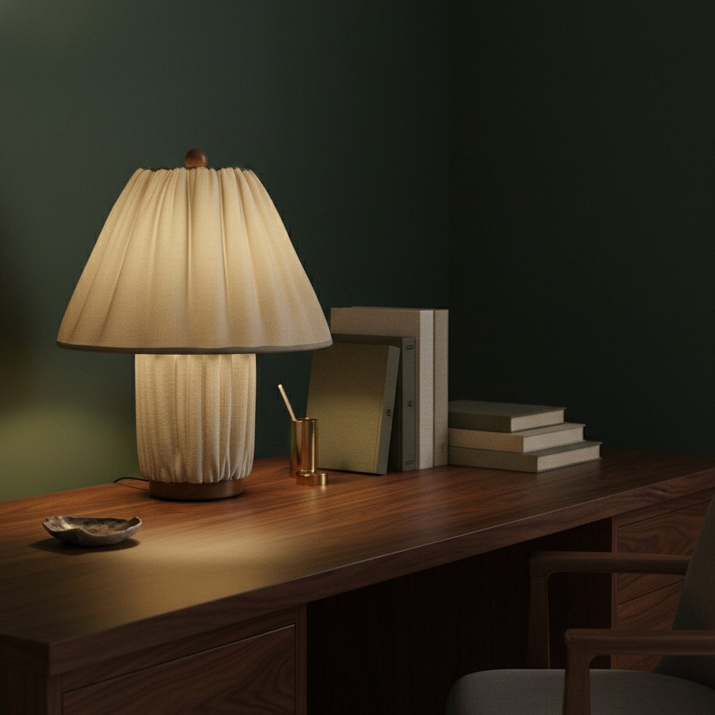 Pleated Fabric Table Lamp