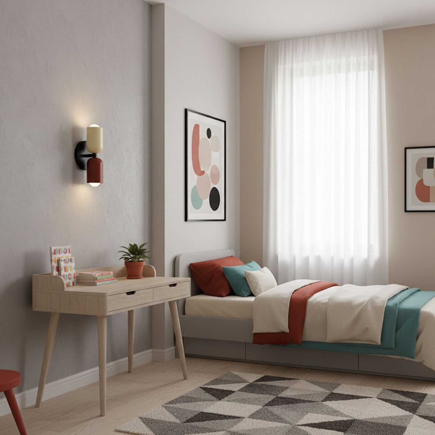 Colourblock Double Wall Sconce