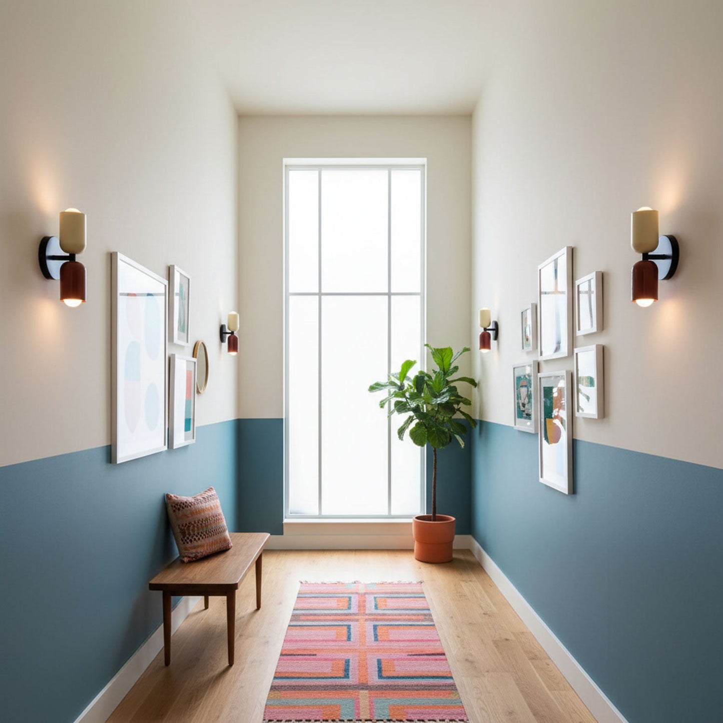 Colourblock Double Wall Sconce