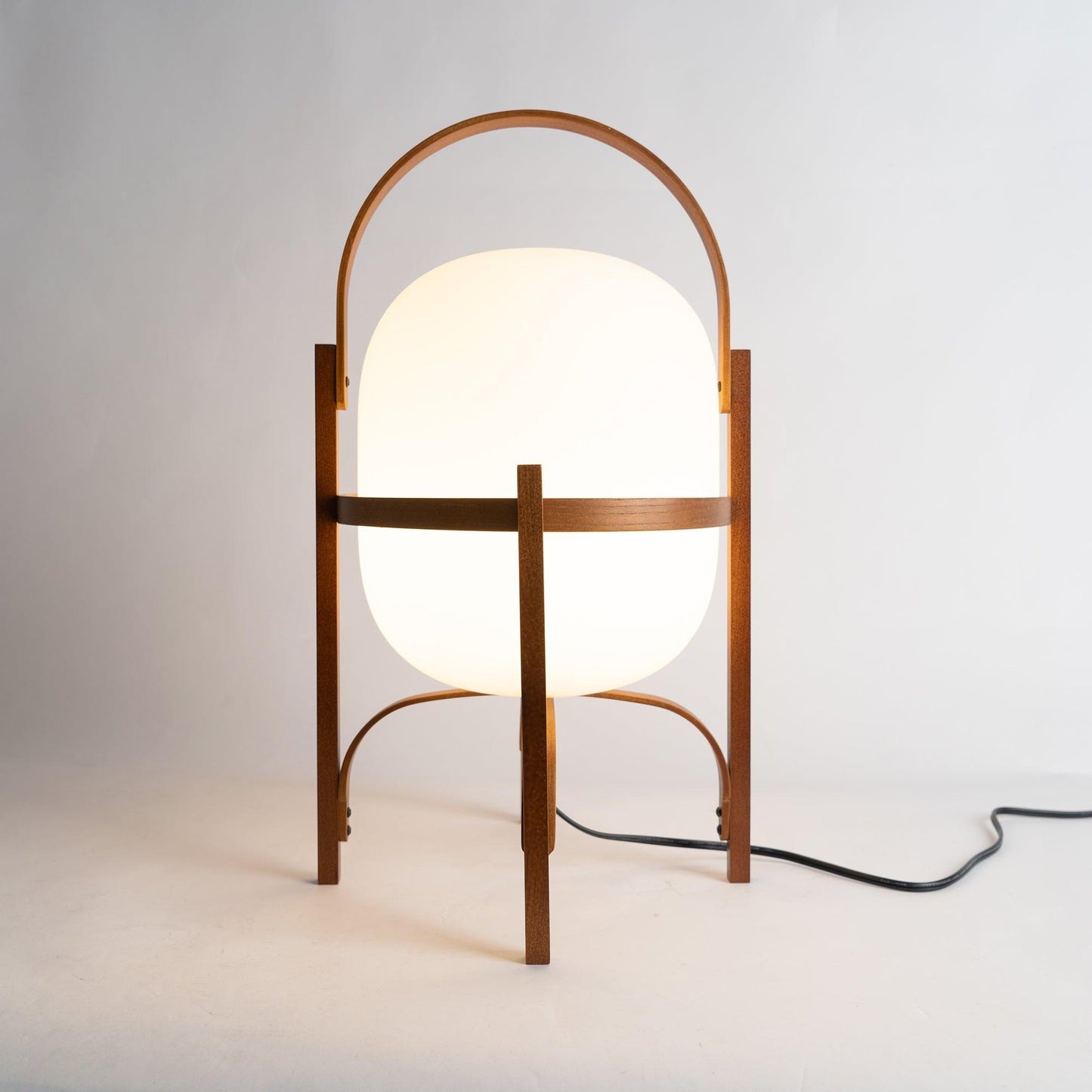 Glass Lantern Table Lamp