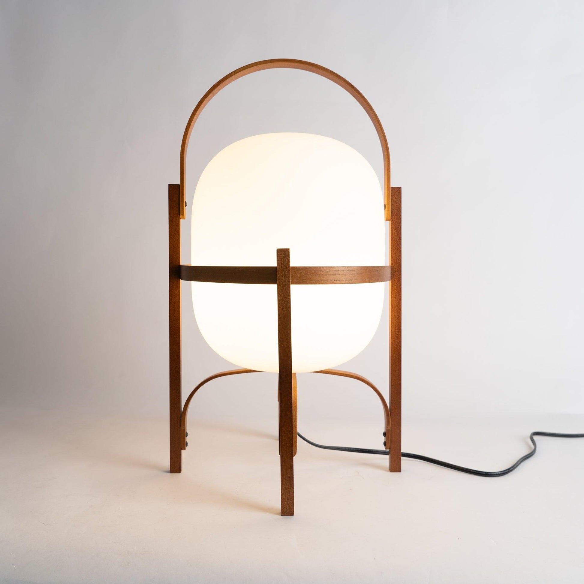 Glass Lantern Table Lamp