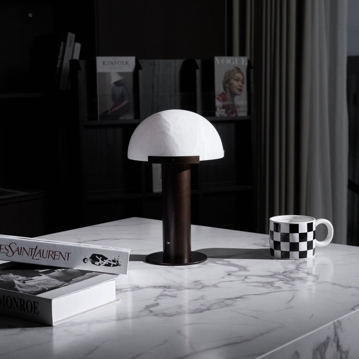 Alabaster Column Table Lamp
