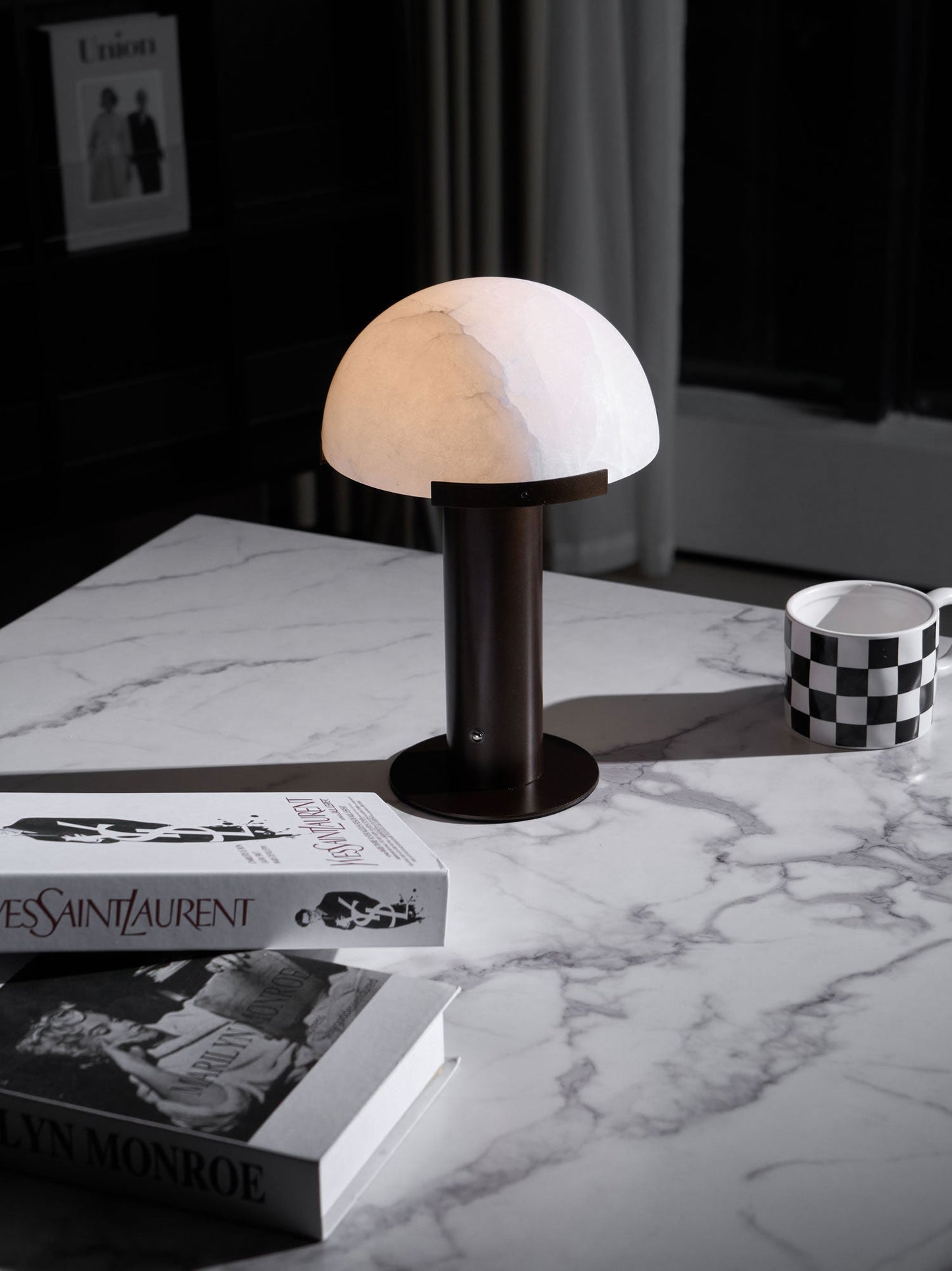 Alabaster Column Table Lamp