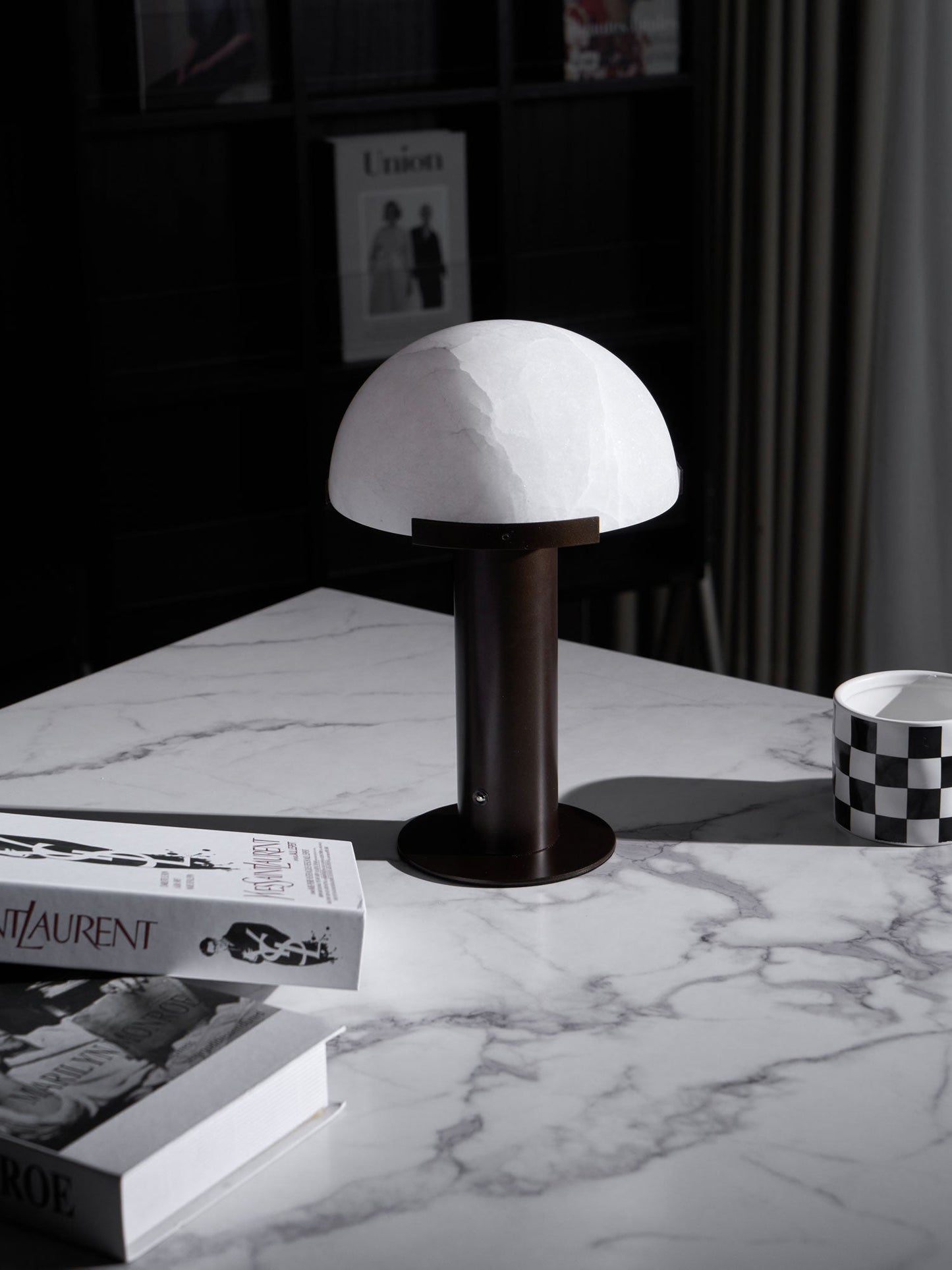 Alabaster Column Table Lamp