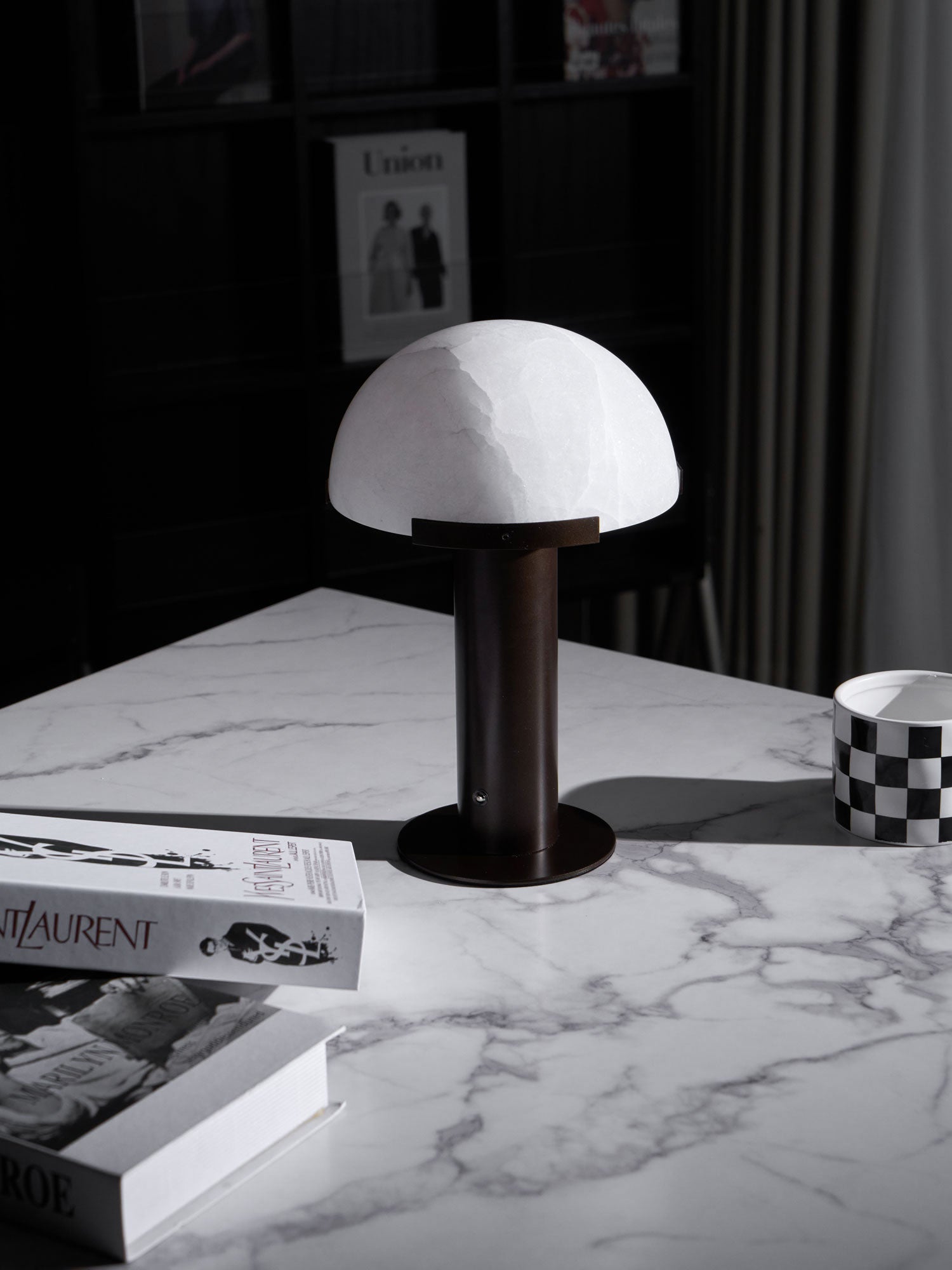 Alabaster Column Table Lamp