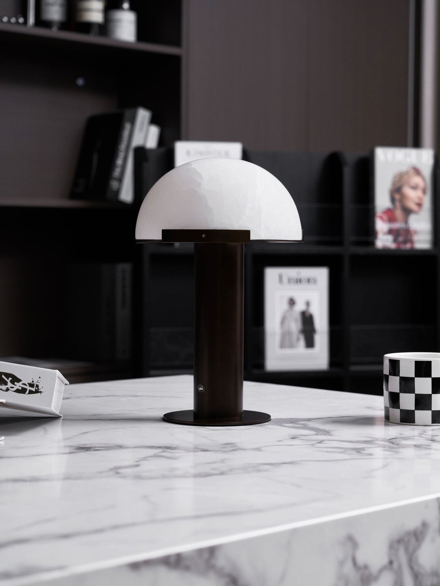 Alabaster Column Table Lamp
