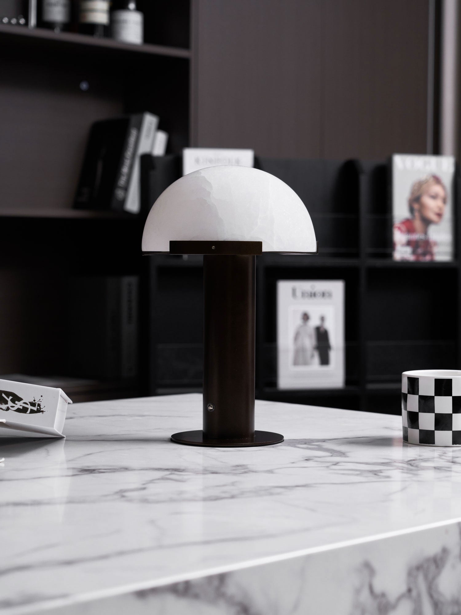 Alabaster Column Table Lamp
